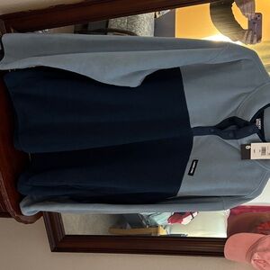 Lands' End Blue and Gray Shirt Jacket